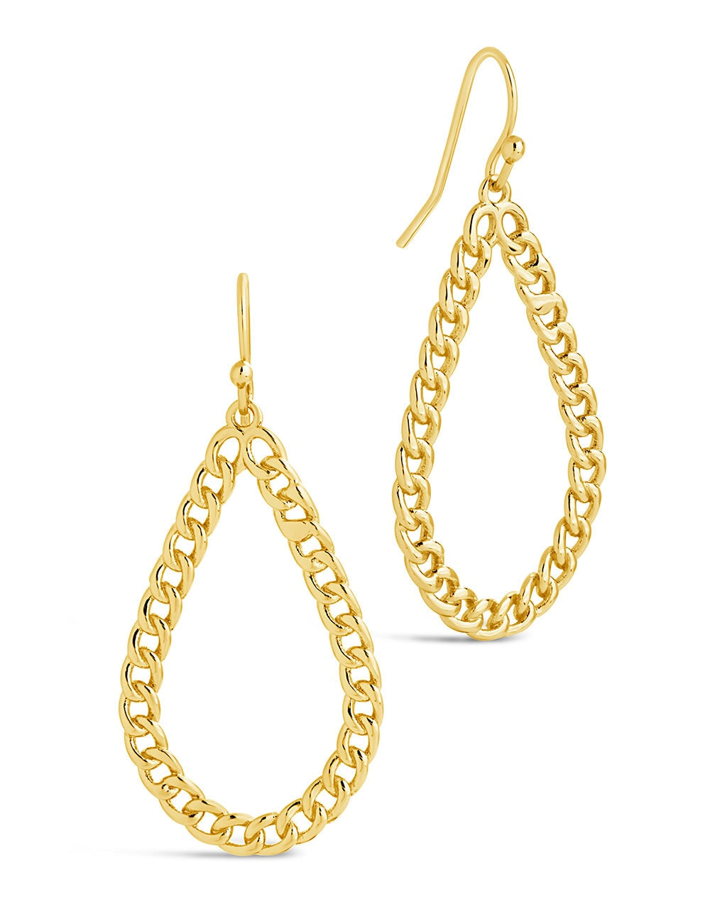 Stylish Nikole Chainlink Teardrop Dangle Earrings for Women - Trendy Gold/Silver Fashion Jewelry - Perfect for Parties, Weddings & Everyday Wear