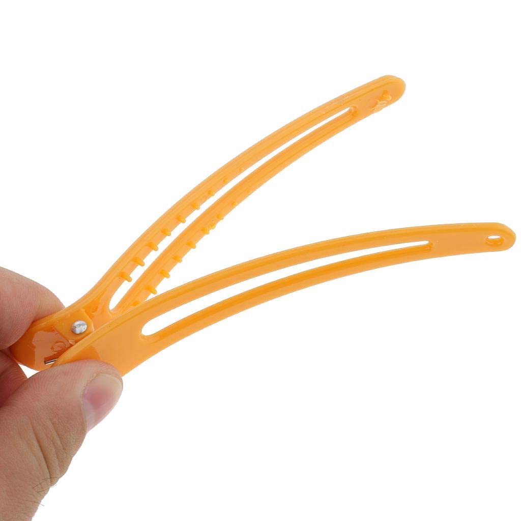 VMS INDIA 10-Pack Colorful PVC Salon Hair Clips - Hairdressing Sectioning Clamps & Styling Accessories for Hair Stylists, Barbers & DIY Home Use