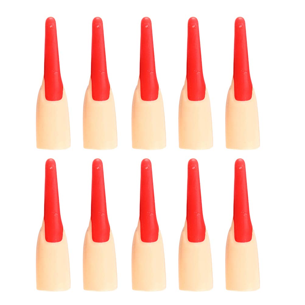 PRETYZOOM 10pcs Gothic Nail Art Rings - Zombie Fake Fingers, Witch Cosplay Props, Halloween Nail Decorations for Costume Parties, Masquerade & Nail Art Designs