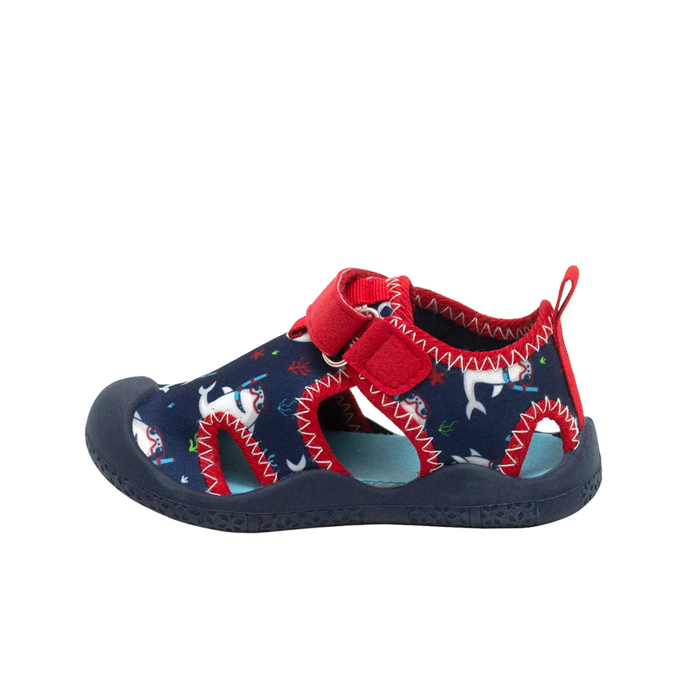 Robeez Shark Bite Water Shoes for Toddlers & Kids - Non-Slip Aqua Socks for Beach, Pool & Water Play | Lightweight & Quick-Dry Swim Shoes