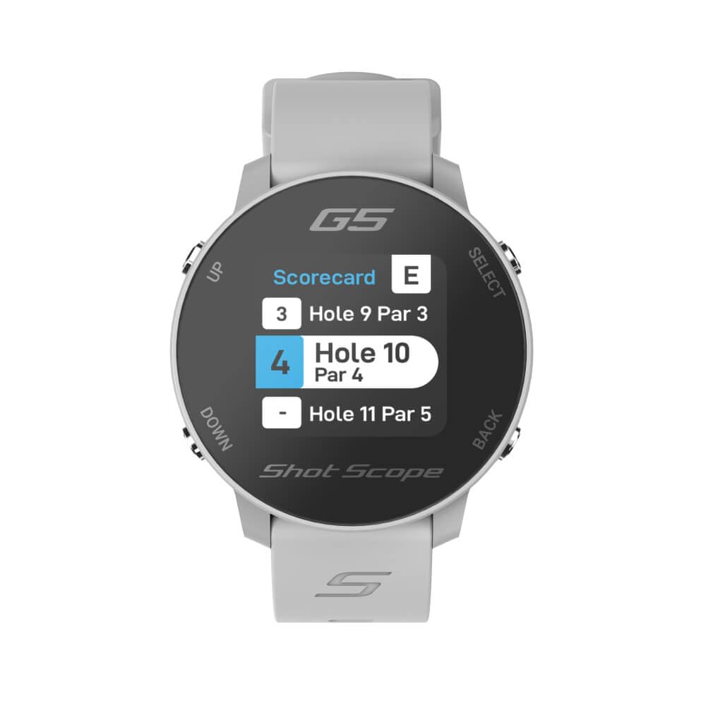 Shot Scope G5 Golf GPS Watch - Grey | Accurate Golf Rangefinder & Performance Tracker | Perfect for Golfers & Outdoor Sports Enthusiasts