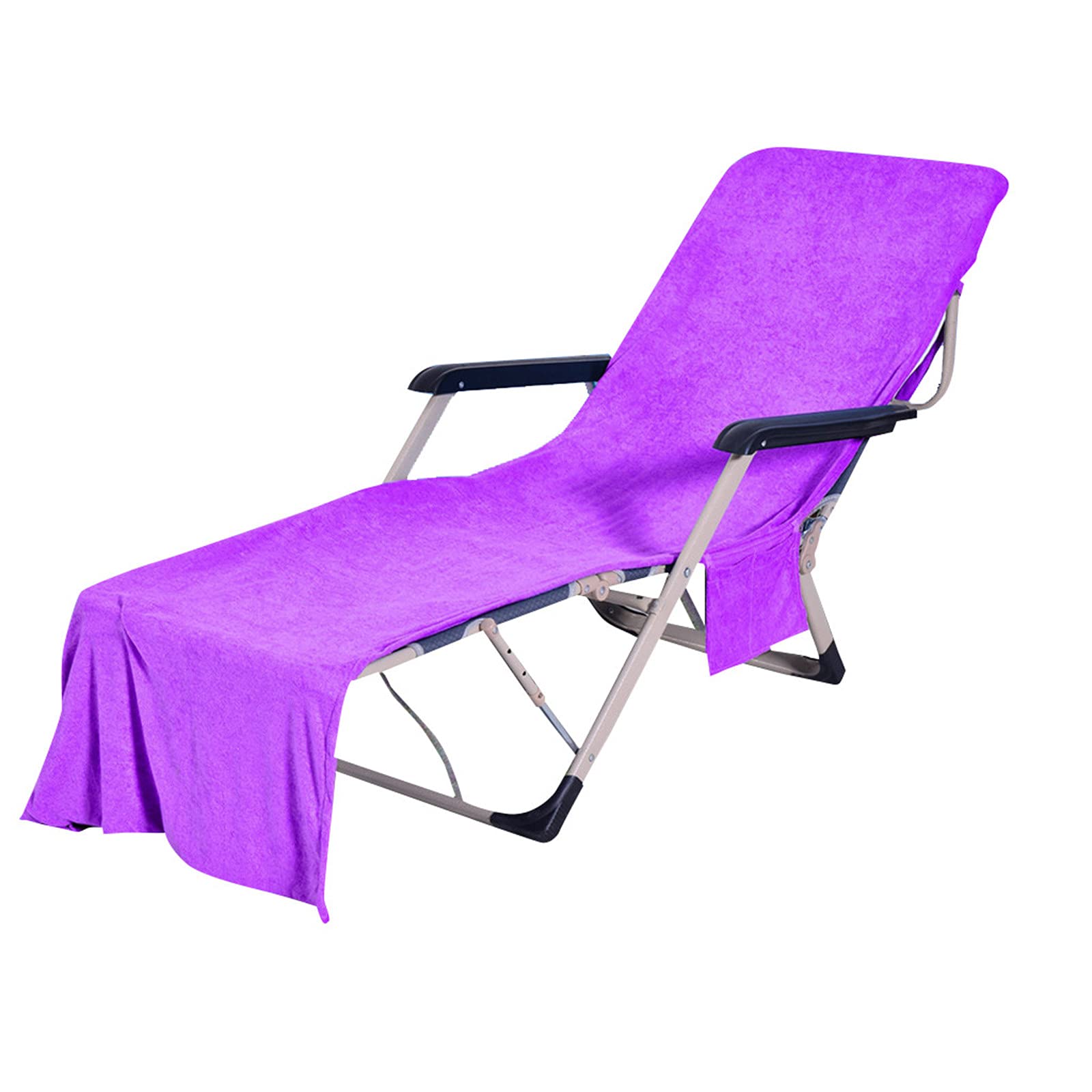 Delarsy Microfiber Beach Towel Lounge Chair - Portable Poolside Chair with Soft Cover for Outdoor Relaxation | Perfect for Beach, Pool, Backyard & Vacation Use