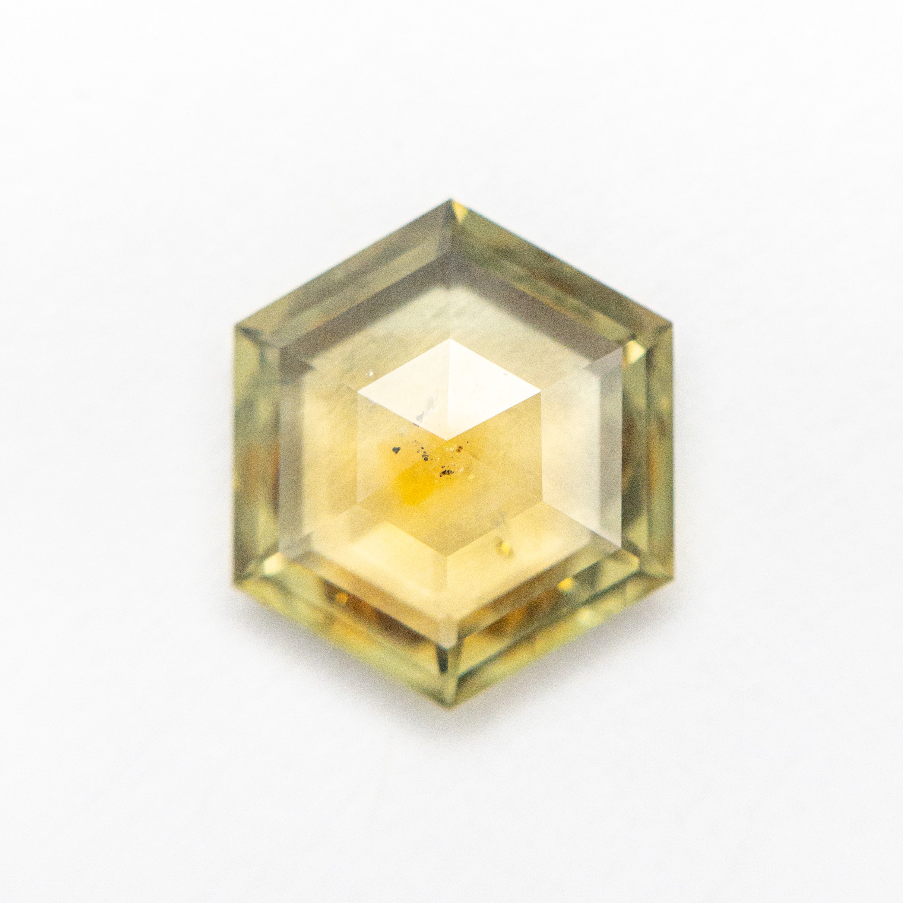 2.70ct Natural Hexagon Rose Cut Sapphire Gemstone - 10.80x9.35x3.07mm Loose Stone for Jewelry Making, Engagement Rings & Unique Gifts