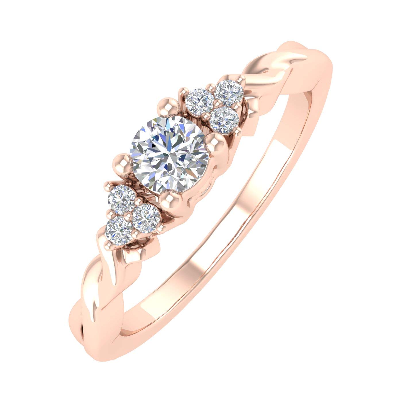 1/4 Carat Round Diamond Engagement Ring in 10K Gold - Elegant Wedding Band for Proposals & Anniversaries - Perfect for Romantic Occasions & Special Moments