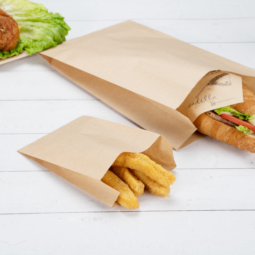 Eco-Friendly Kraft Paper French Fry Bags 4.25