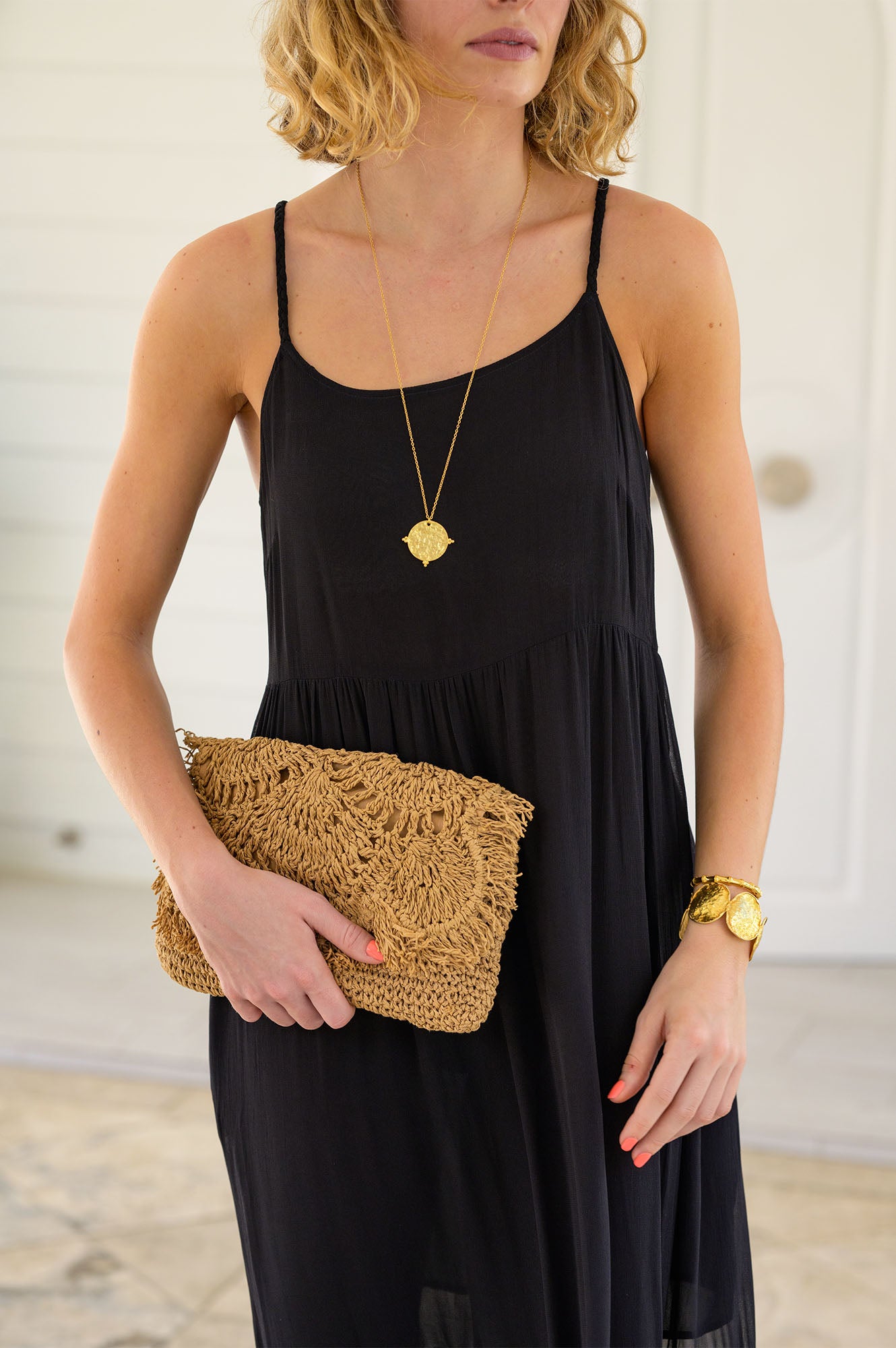 Natural Raffia Clutch Bag for Women - Handwoven Straw Evening Clutch Purse - Boho Beach Wedding Party Accessory