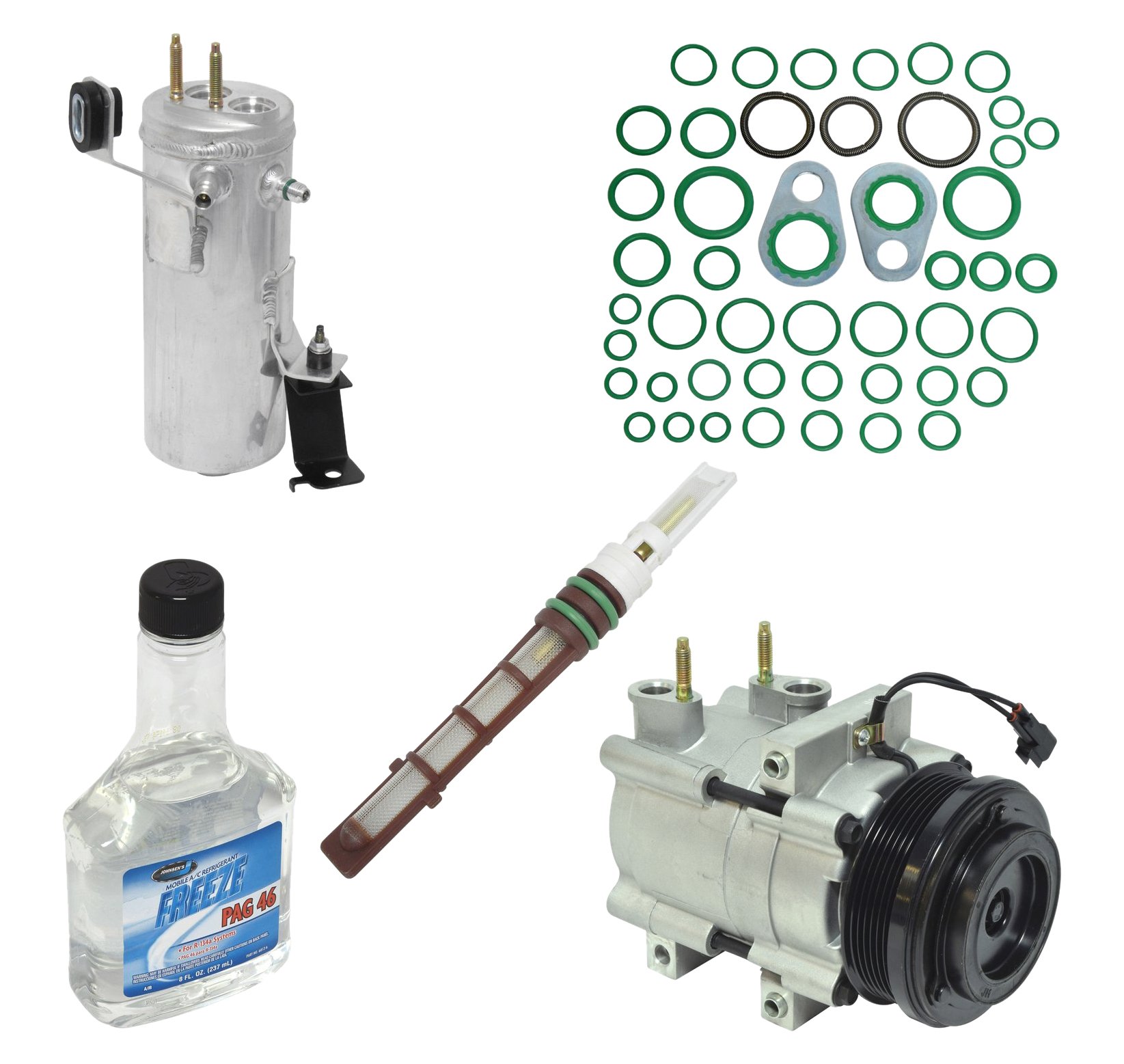 Universal Air Conditioner KT 2092 A/C Compressor and Component Kit - Replacement Parts for Car AC Repair - Perfect for DIY Mechanics and Auto Shops