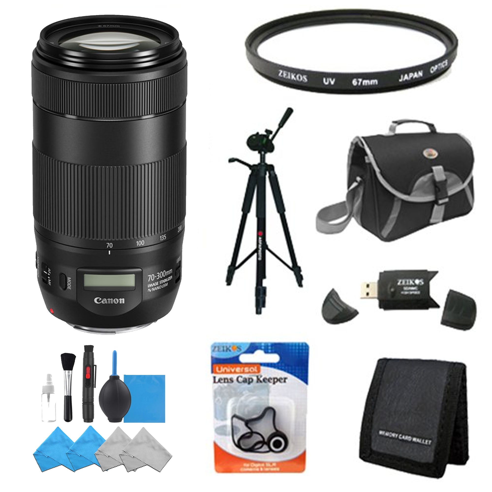 Canon EF 70-300mm f/4-5.6 IS II USM Lens with Deluxe Bundle Kit - Professional Telephoto Zoom Lens for DSLR Cameras - Perfect for Wildlife, Sports & Portrait Photography