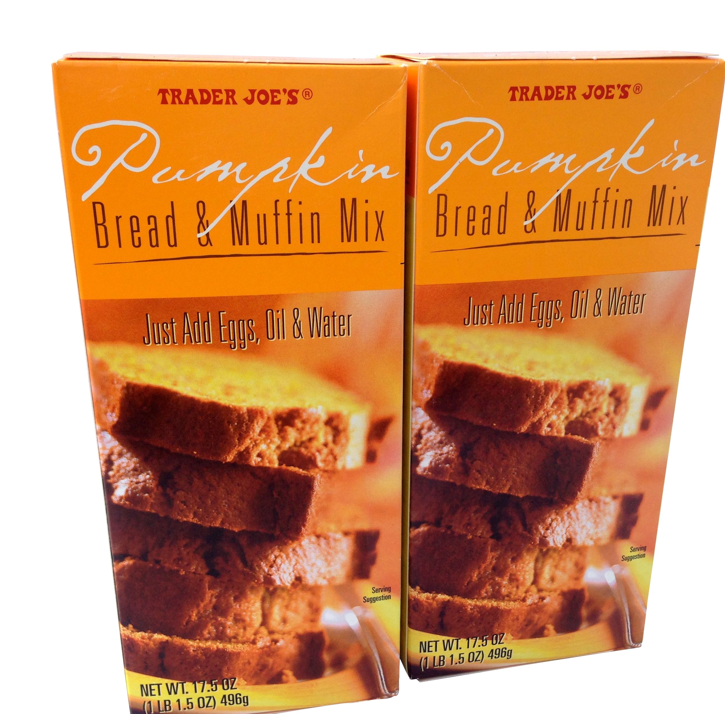 Trade Joe's Pumpkin Bread and Muffin Mix - 2 Pack (1 lb 1.5 oz Each) | Easy Fall Baking Mix for Homemade Pumpkin Loaves & Muffins | Perfect for Thanksgiving, Holiday Gatherings & Cozy Breakfasts
