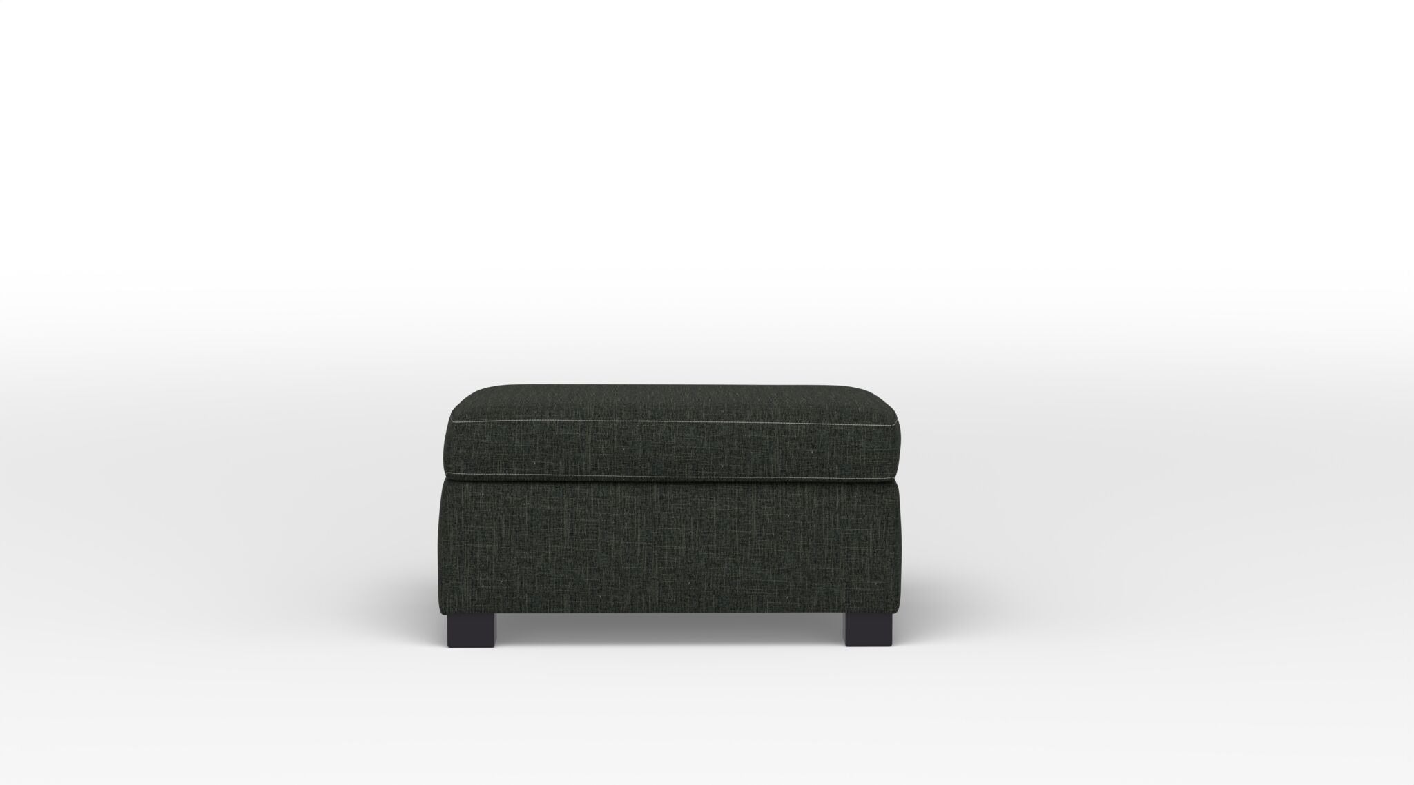 Celeste Rectangular Ottoman in Bondi Dark Grey - Modern Storage Bench for Living Room, Bedroom & Entryway