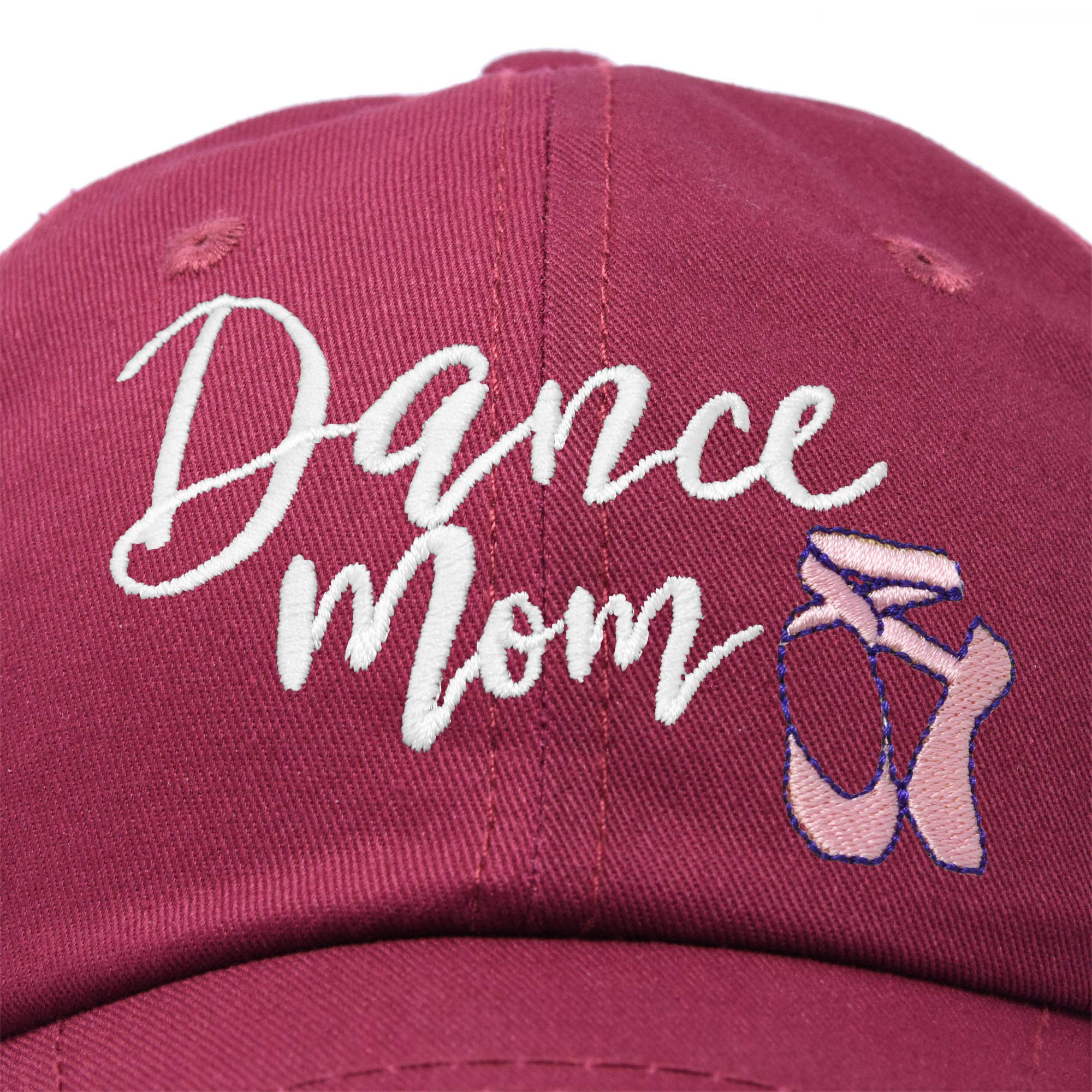 DALIX Embroidered Cotton Dance Mom Hat - Support Your Daughter with Stylish & Comfortable Cap - Perfect for Dance Competitions, Recitals & Cheering