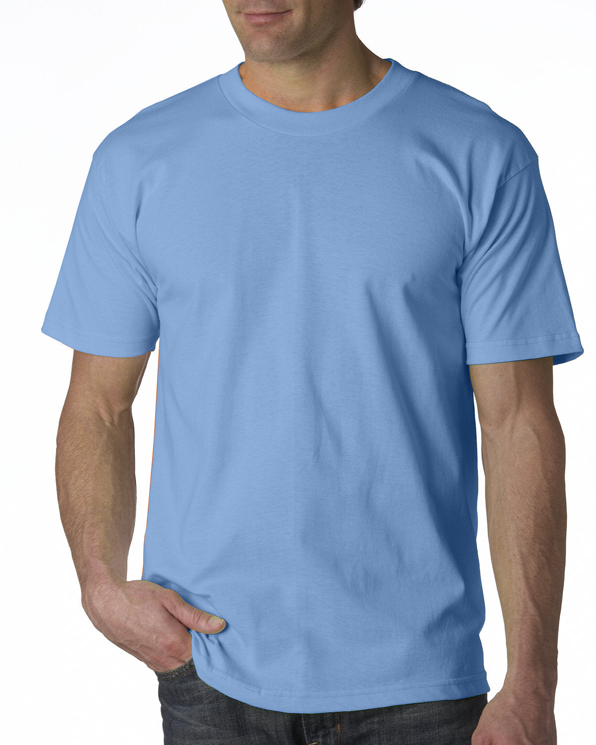 Bayside BA5100 Men's 100% Cotton T-Shirt - 6.1 oz Comfort Fit Crew Neck Tee for Casual Wear, Gym & Everyday Use