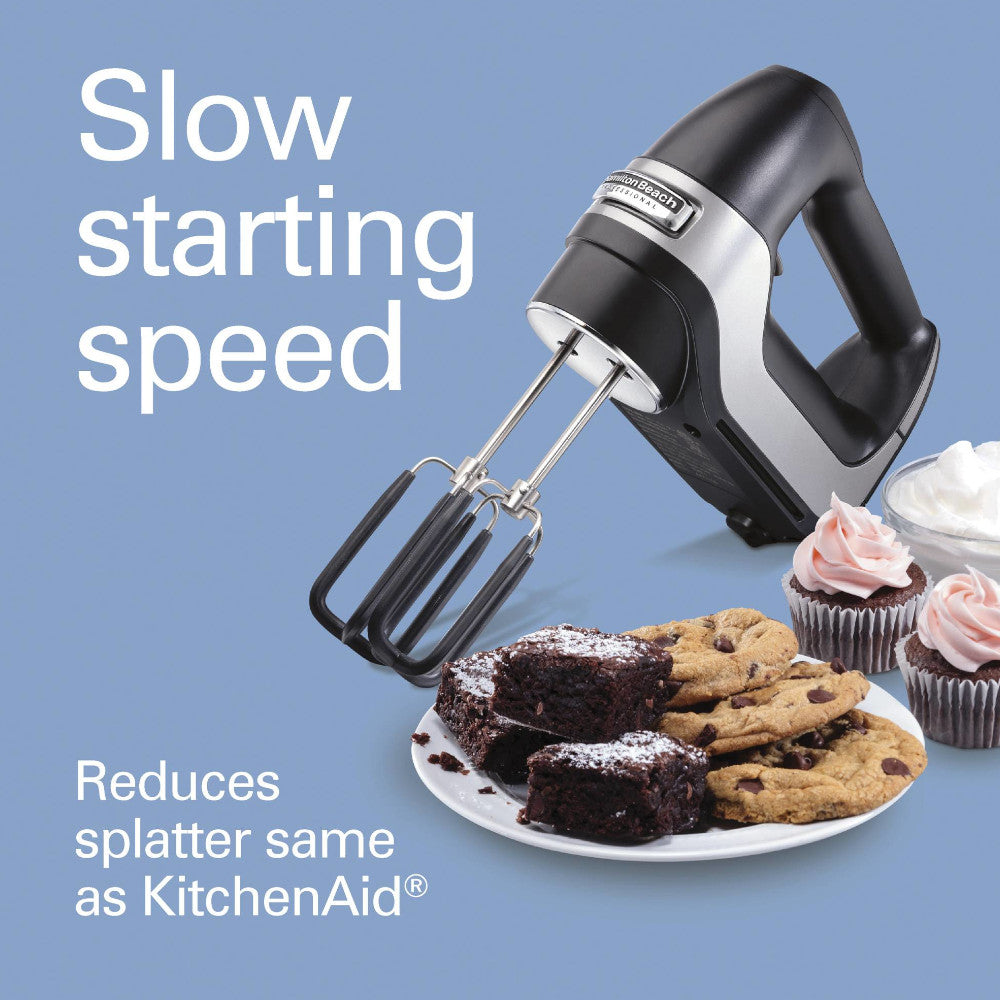 Hamilton Beach Pro 7-Speed Hand Mixer - 62655C | Factory Serviced with Home Essentials Warranty | Perfect for Baking, Whipping & Mixing in Home Kitchens