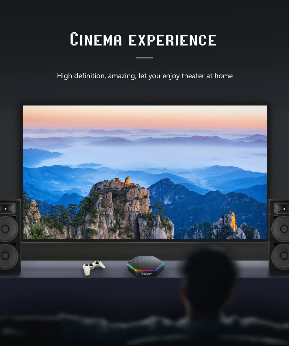 T95Z Plus Android TV Box 12.0 - 4GB RAM 64GB ROM, Quad-Core WiFi 6, 100M LAN, BT 5.0, H.265 6K UHD Streaming - Perfect for Netflix, YouTube & Gaming on Smart TV