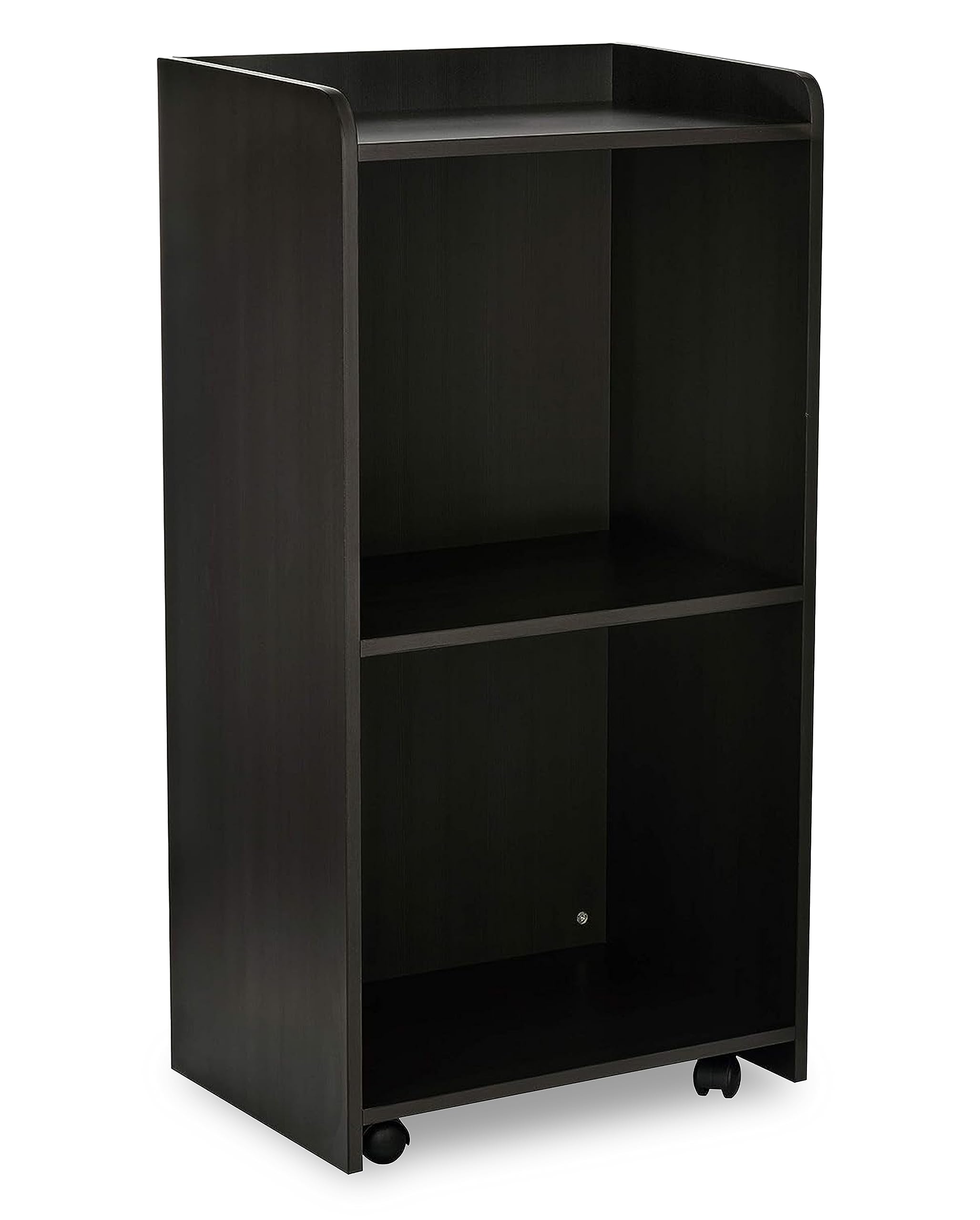 AdirOffice Rolling Podium Stand with Wheels - Adjustable Height Mobile Lectern for Presentations, Restaurant Hostess Stand, Church Pulpit & School Teacher Desk (Black) - Perfect for Events, Speeches & Customer Service Counters