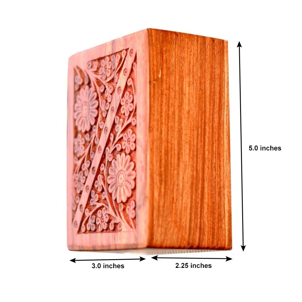 Handcrafted Wooden Keepsake Urn Box for Human & Pet Ashes - Memorial Cremation Urn for Adults, Infants, Cats - Small Decorative Burial Urn for Home Display & Funeral Ceremonies