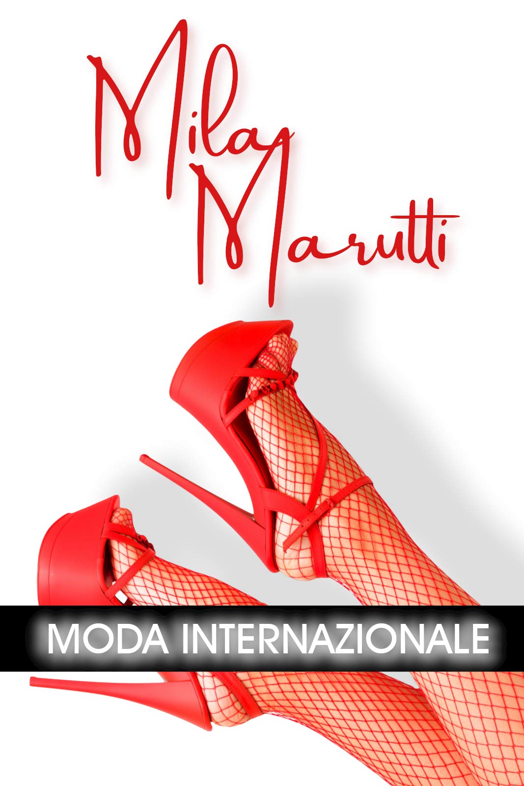 Mila Marutti Women's Fishnet Thigh High Stockings with Lace Top - Sexy Fish Net Lingerie Tights for Party, Halloween, Cosplay & Night Out