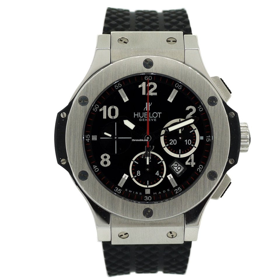 Hublot Big Bang Men's Automatic Chronograph Watch - Stainless Steel Case & Rubber Strap - Luxury Sports Watch for Men - Perfect for Business, Casual & Special Occasions