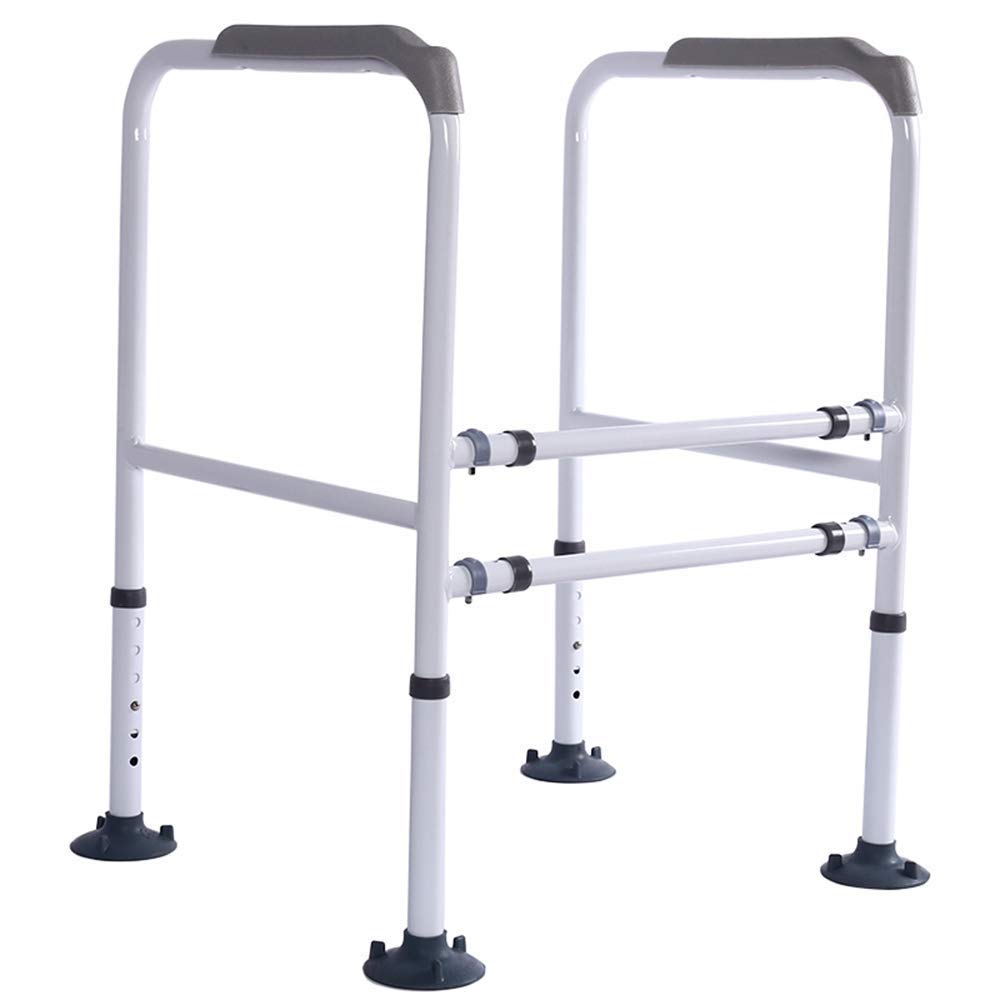 Foldable Adjustable Height Toilet Safety Grab Bar - Bathroom Handrail with Suction Cups for Elderly & Disabled - Non-Slip Support Railing for Toilet, Shower & Bathtub Safety - Ideal for Seniors, Post-Surgery & Mobility Assistance