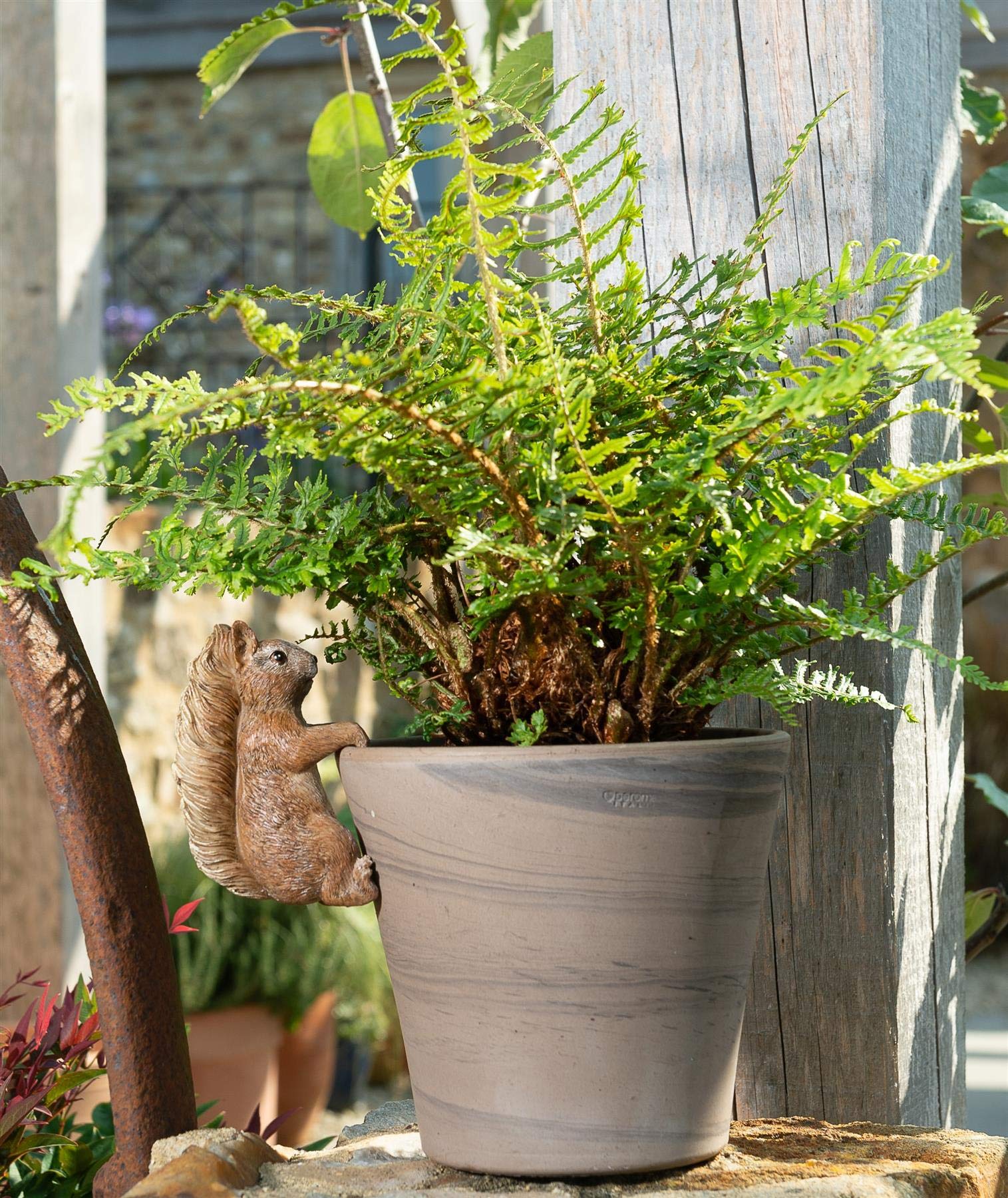 Beatrix Potter Squirrel Nutkin Pot Buddy - Licensed Ceramic Plant Pot Hanger for Indoor/Outdoor Gardens, Perfect for Flower Pots & Herb Planters