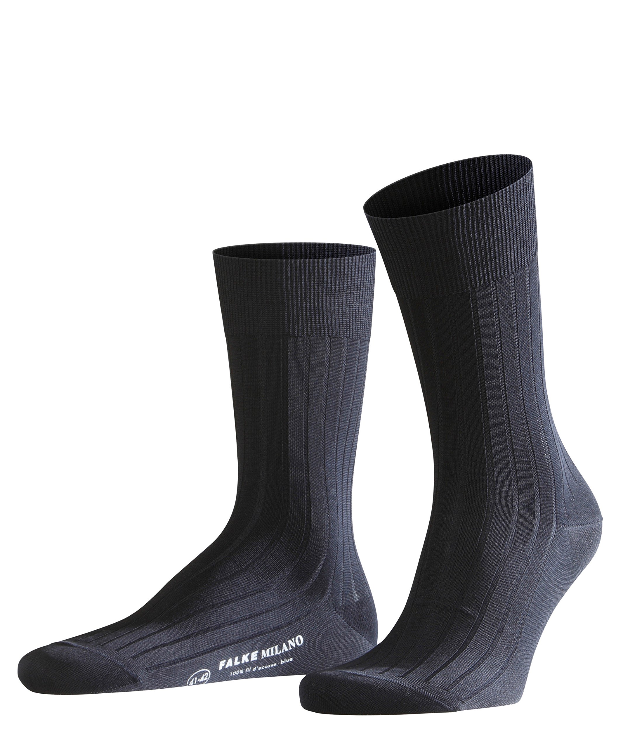 Falke Men's Milano Socks - Dark Navy Blue Comfortable Casual & Dress Socks for Work, Office, and Everyday Wear