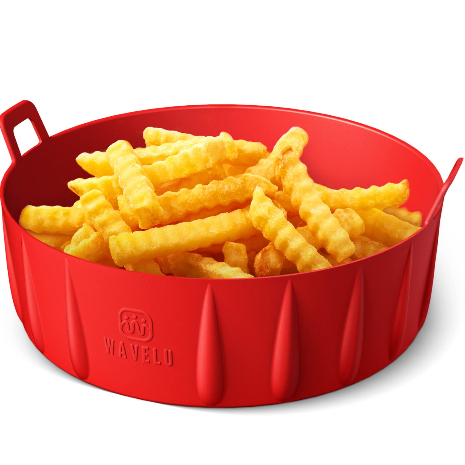 **WAVELU Extra Strong Air Fryer Silicone Pot Liner – Non-Toxic, Food Safe Accessory for 3-5QT Air Fryers | Replaces Flammable Parchment Paper | Easy Clean Basket | Perfect for Cooking, Baking & Roasting**