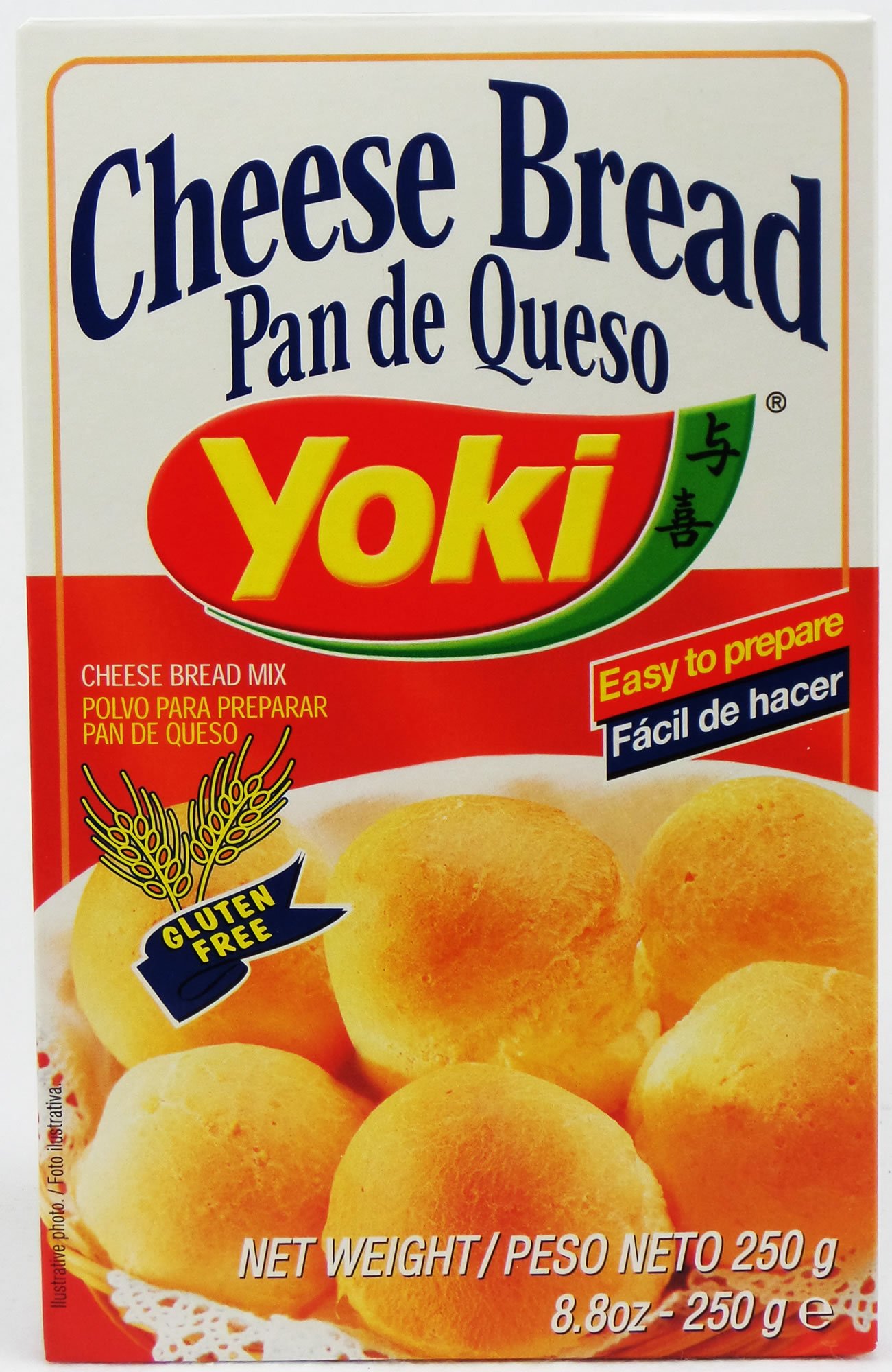 Yoki Gluten-Free Cheese Bread Mix (Pão de Queijo) - 8.8oz (250g) Pack of 12 - Authentic Brazilian Snack for Parties, Breakfast & Quick Bites