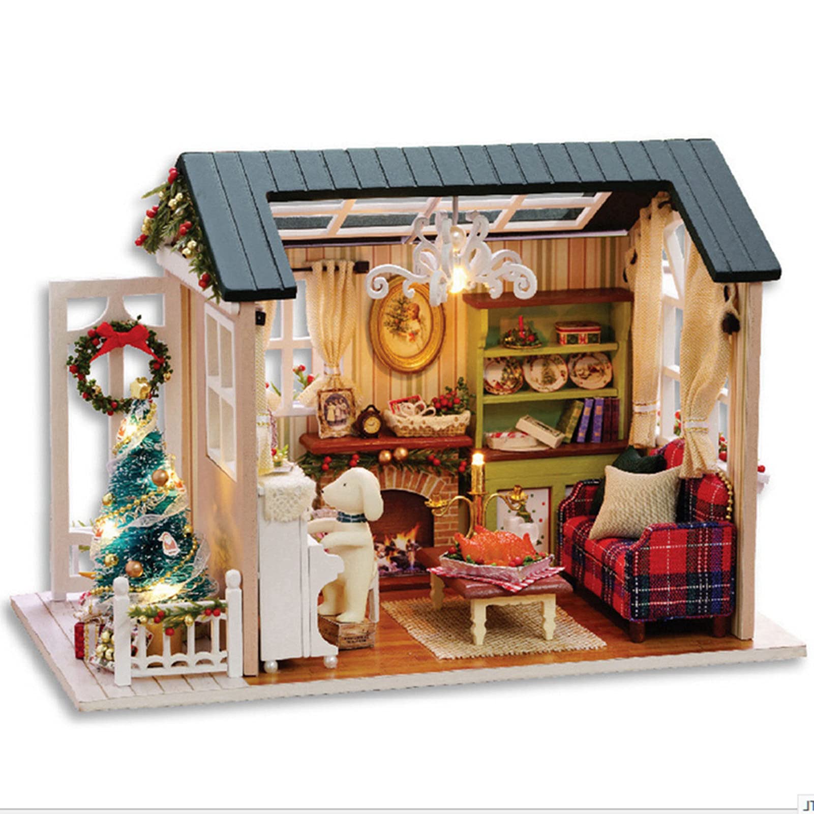 LED House Toys for Kids - Durable Handmade Playhouse for Children's Room & Creative Play | Perfect for Indoor Pretend Play, Birthday Gifts & Educational Activities