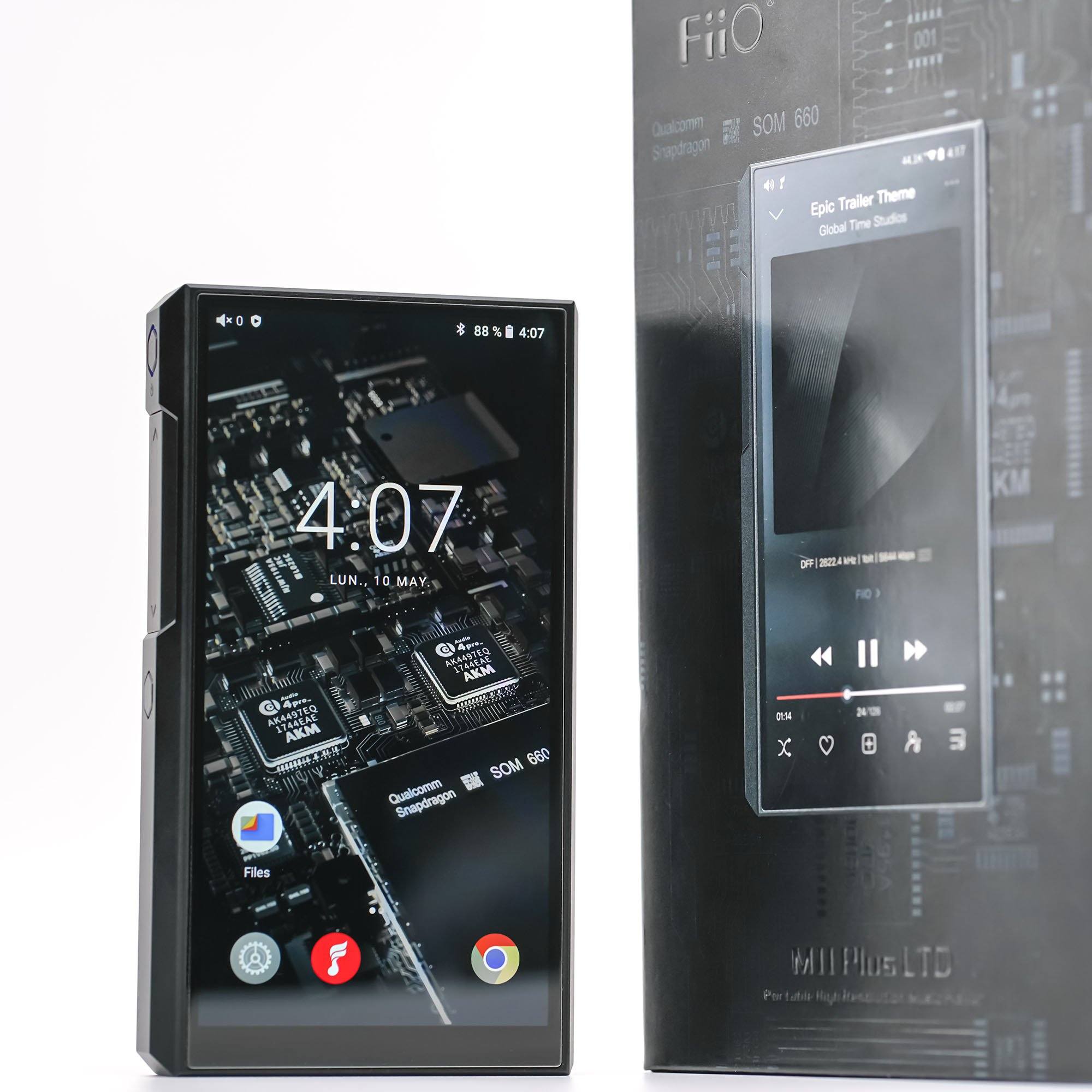 FiiO M11 Plus Portable HiFi Music Player with Dual ES9068AS DAC - High Resolution Audio DAP for Lossless Music, Supports 32bit/768kHz & DSD512 - Perfect for Travel, Commuting & Audiophile Listening