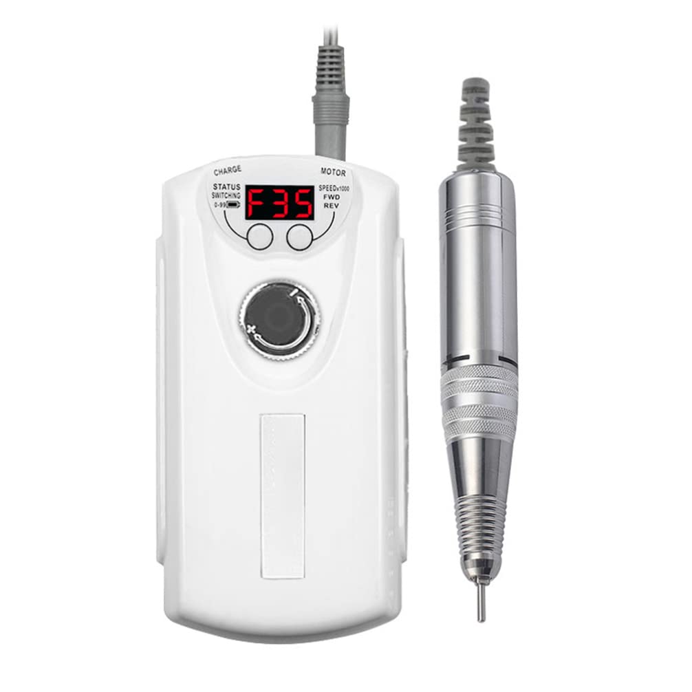 Professional Electric Nail Drill Pen - LED Display Portable Nail Grinder & Polisher for Acrylic Nails, Gel Polish & Cuticle Care | Perfect for Home Salon, Manicure/Pedicure & DIY Nail Art