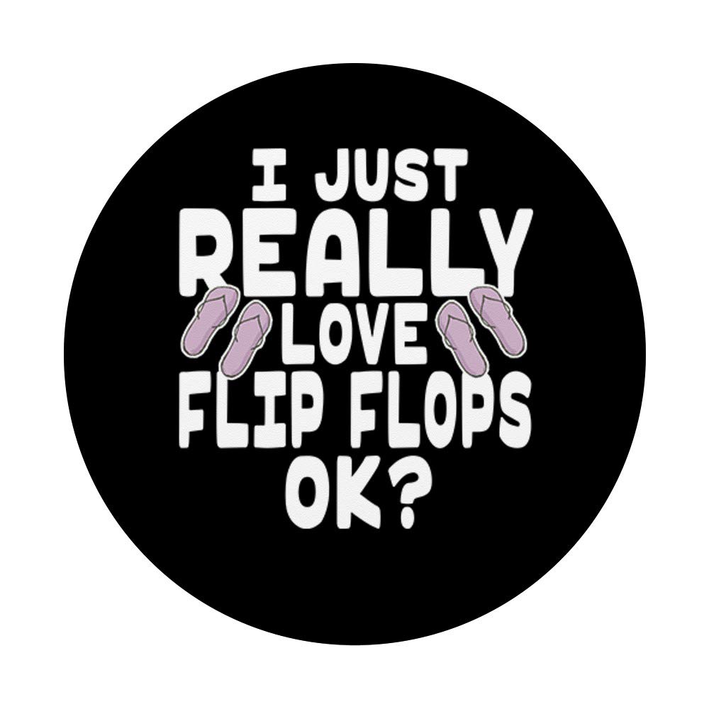 Swappable PopGrip for Phones & Tablets - Popsockets Phone Stand & Grip with Flip Flop Design | Perfect for Summer Beach Trips, Pool Parties & Casual Outings