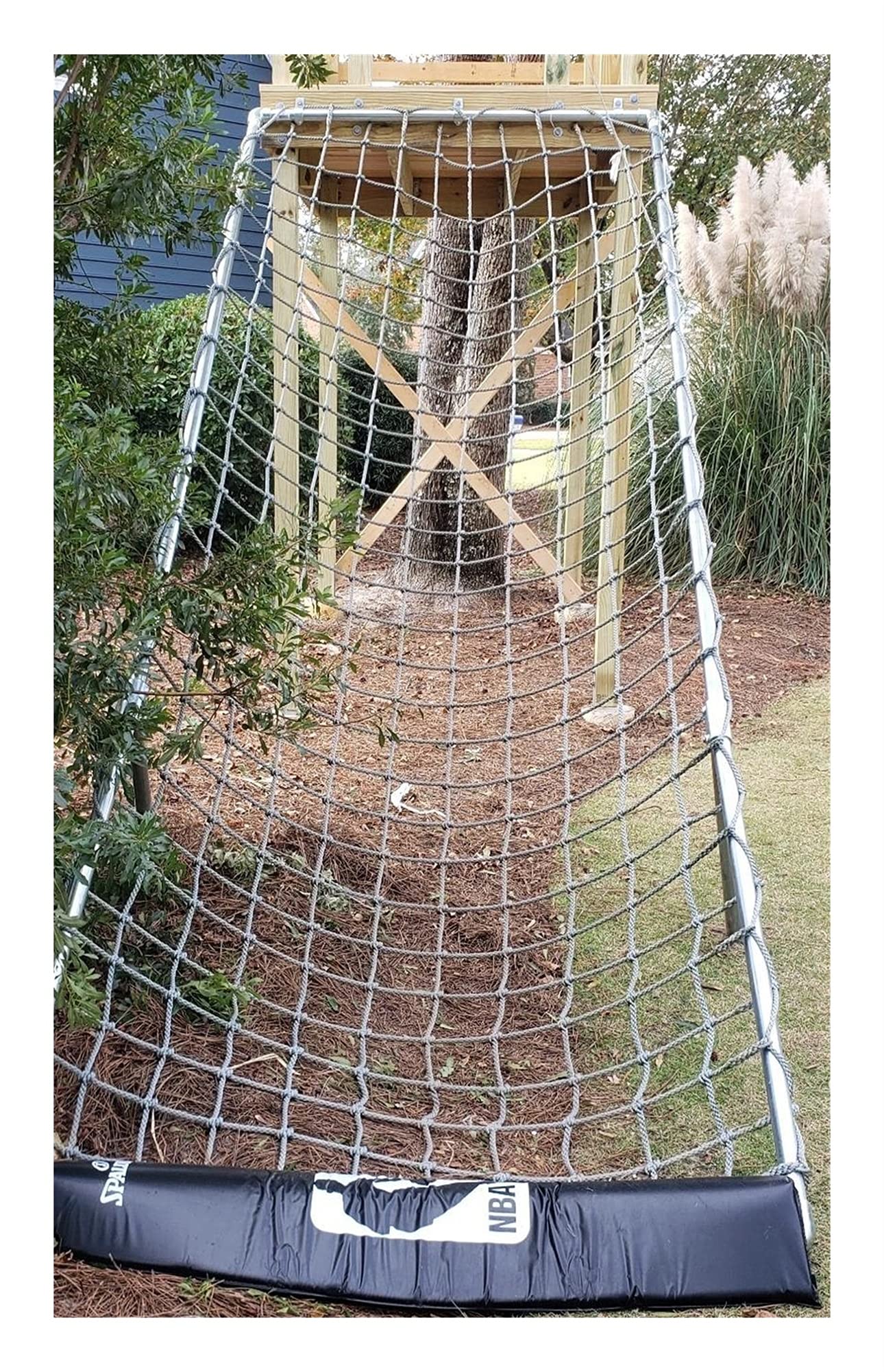 XHP Heavy Duty 12mm Rope Climbing Net for Kids - Indoor/Outdoor Jungle Gym, Treehouse Ladder & Playground Equipment - Durable Knot Design for Backyard, Cargo Nets & Adventure Play Areas