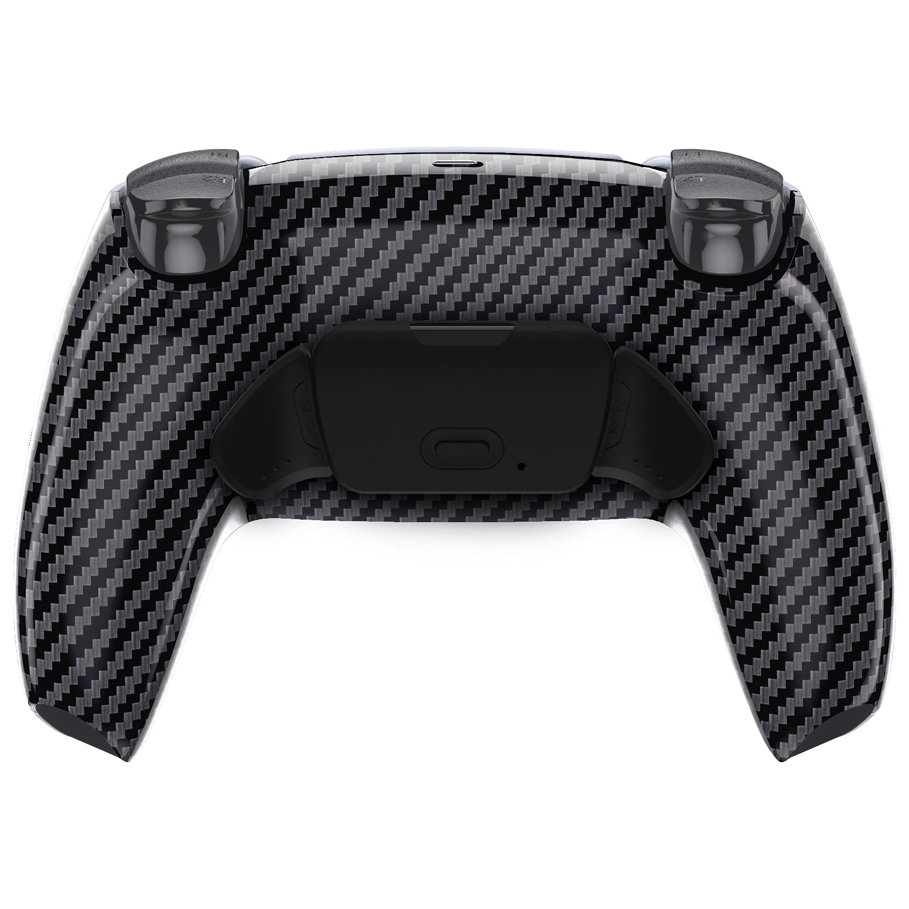 eXtremeRate Graphite Carbon Fiber PS5 Controller Remap Kit for BDM-010/020 - Upgrade Board, Back Shell & Paddles (Controller Not Included) | Enhanced Gaming Performance for FPS, Racing & Competitive Play