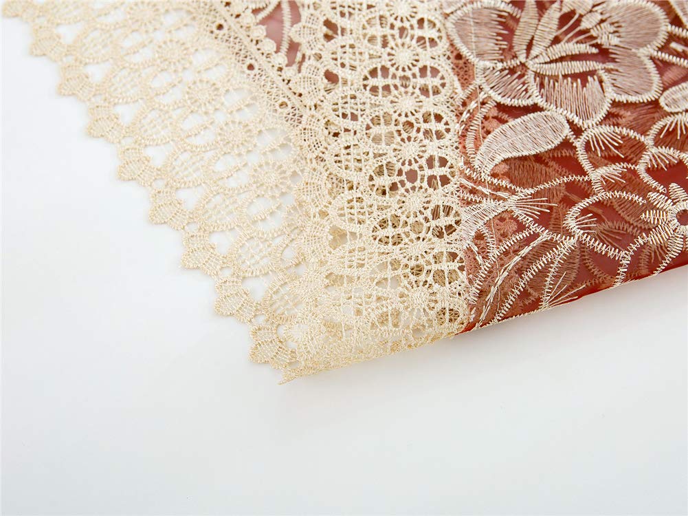72 Inch Embroidery Linen Table Runner for Dining Room - Elegant Burlap Table Cover & Kitchen Decor, Perfect for Holiday Dinners & Home Entertaining