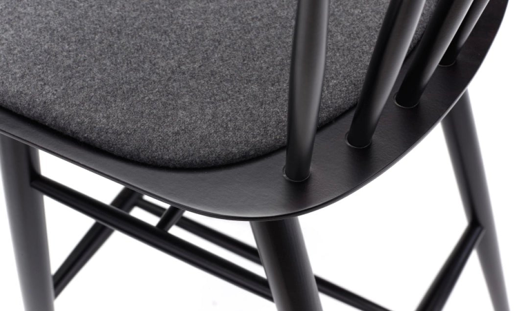 Ironica Bentwood Stool by Ton - Modern Wooden Bar Stool for Kitchen Island, Dining Room & Cafe - Ergonomic Design with Curved Seat