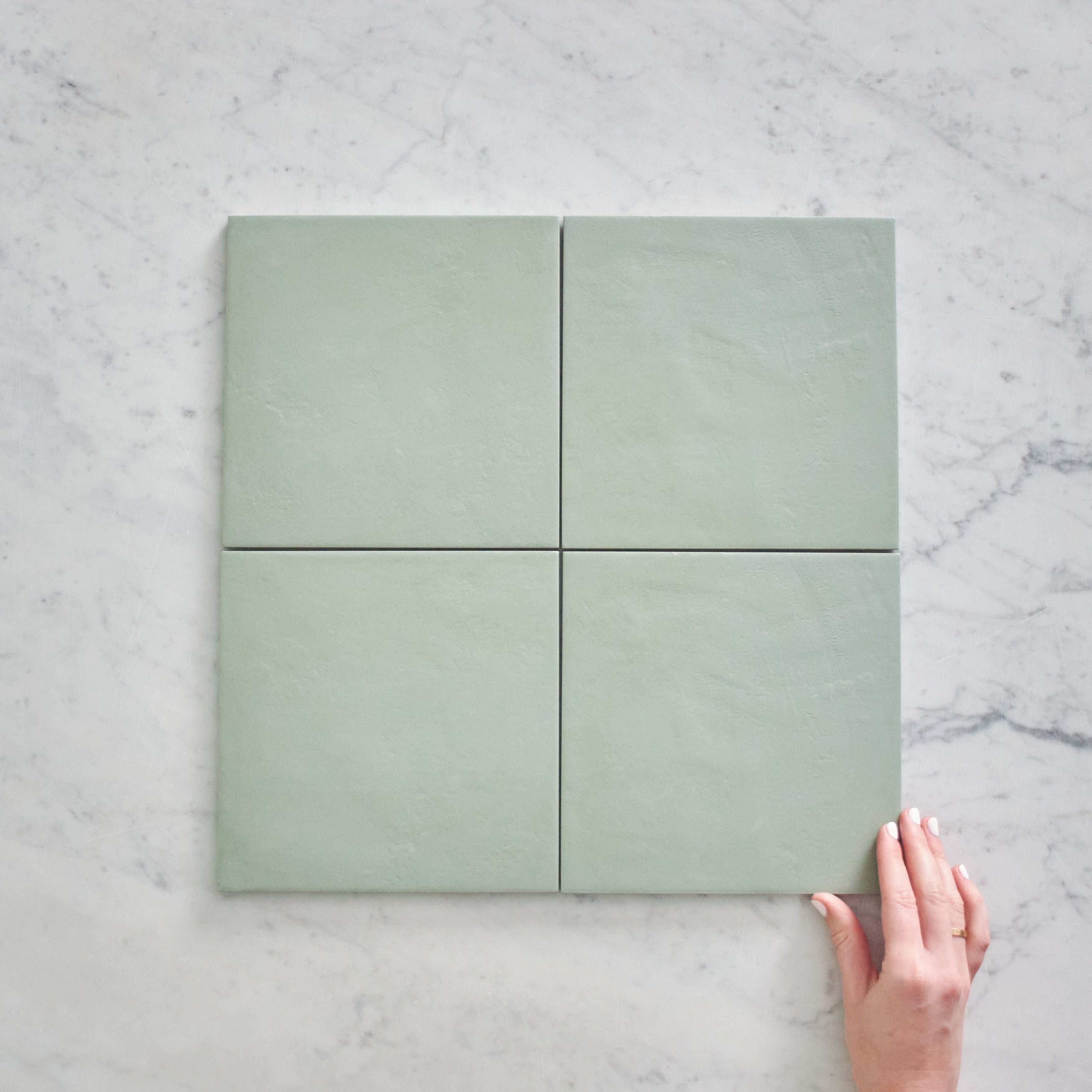 Bronte Square Sage Tile - Handmade Ceramic Wall Tile for Kitchen Backsplash, Bathroom, and Fireplace - Perfect for Home Decor and Renovation Projects