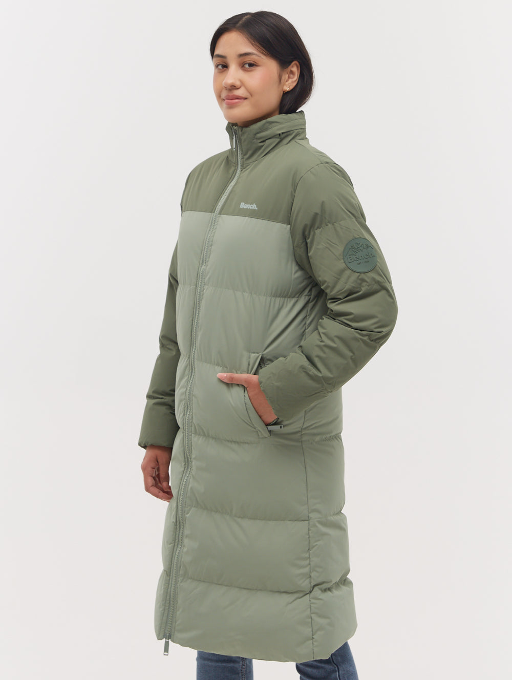 Stylish Phyllis Two-Tone Long Parka Coat for Women - Waterproof Winter Jacket with Hood - Perfect for Cold Weather & Outdoor Activities