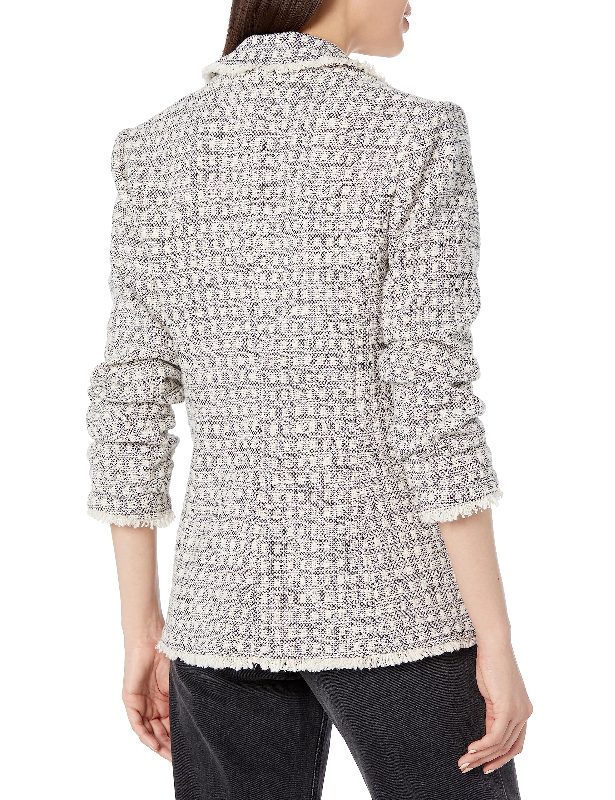 Cinq à Sept Women's Box Tweed Khloe Blazer - Elegant Tailored Jacket for Work, Office & Special Occasions | Perfect for Business Attire, Cocktail Parties & Formal Events