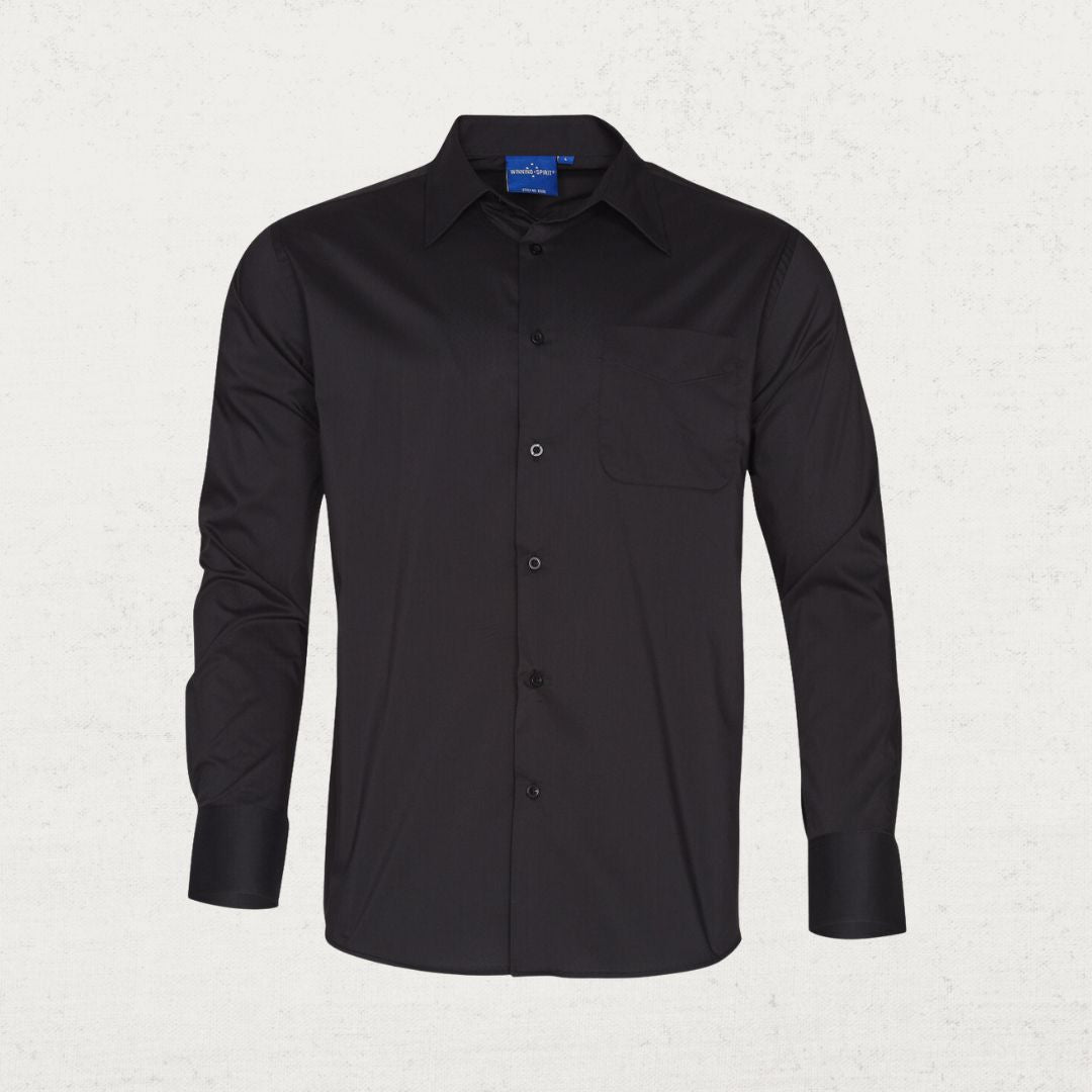 Premium Teflon-Coated Long Sleeve Dress Shirt for Men - Wrinkle & Stain Resistant Business Attire - Ideal for Office, Meetings & Formal Events