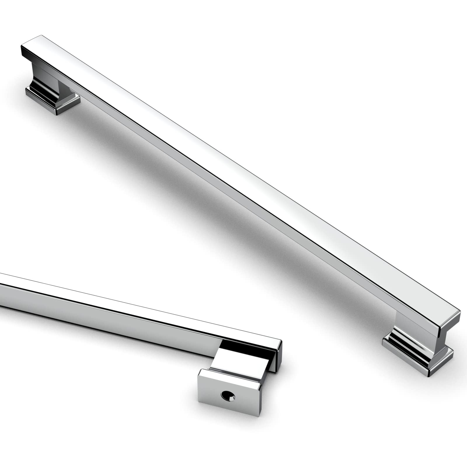 10 Pack 9 Inch (228mm) Polished Chrome Kitchen Cabinet Handles - Premium Cabinet Pulls for Drawers, Cupboards & Dressers - Durable Kitchen Hardware for Modern Home Renovation & Furniture Upgrade