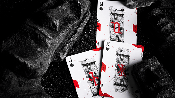 Premium Moai Playing Cards - Red Edition | Unique Hawaiian-Inspired Design for Poker, Magic Tricks & Collectors
