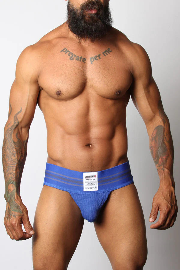 Cellblock 13 Tight End 3 Athletic Jockstrap - Blue - Comfortable Support for Football, Baseball, Hockey & Gym Workouts
