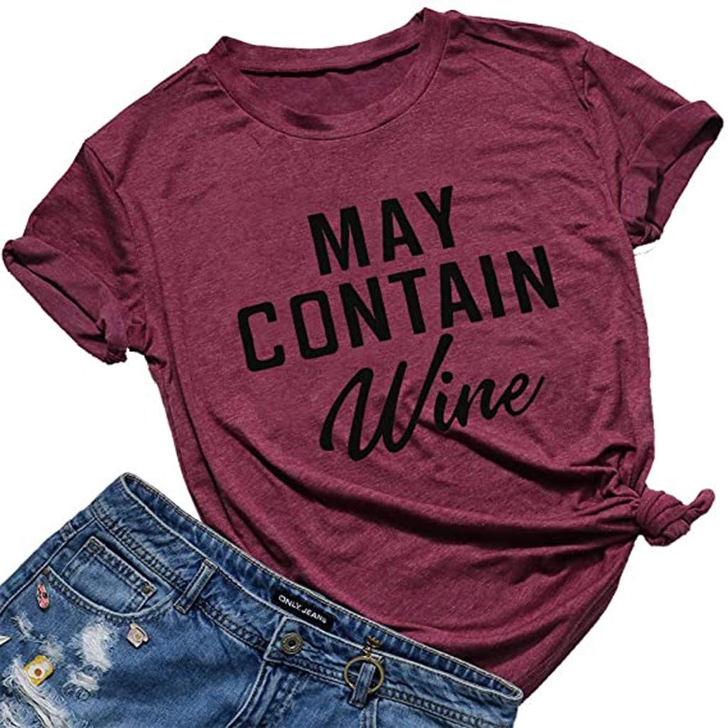 Women's Casual Short Sleeve Round Neck Letter Print T-Shirt - Comfortable Blouse Top for Everyday Wear | Perfect for Work, Weekend & Summer Outfits