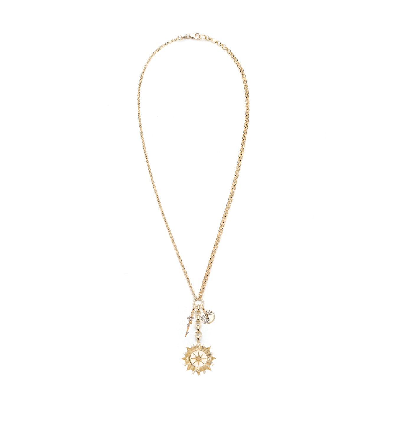 Internal Compass Resilience Thorn Mixed Belcher Extension Necklace - Spiritual Jewelry for Women, Boho Style Choker with Adjustable Chain for Everyday Wear or Special Occasions