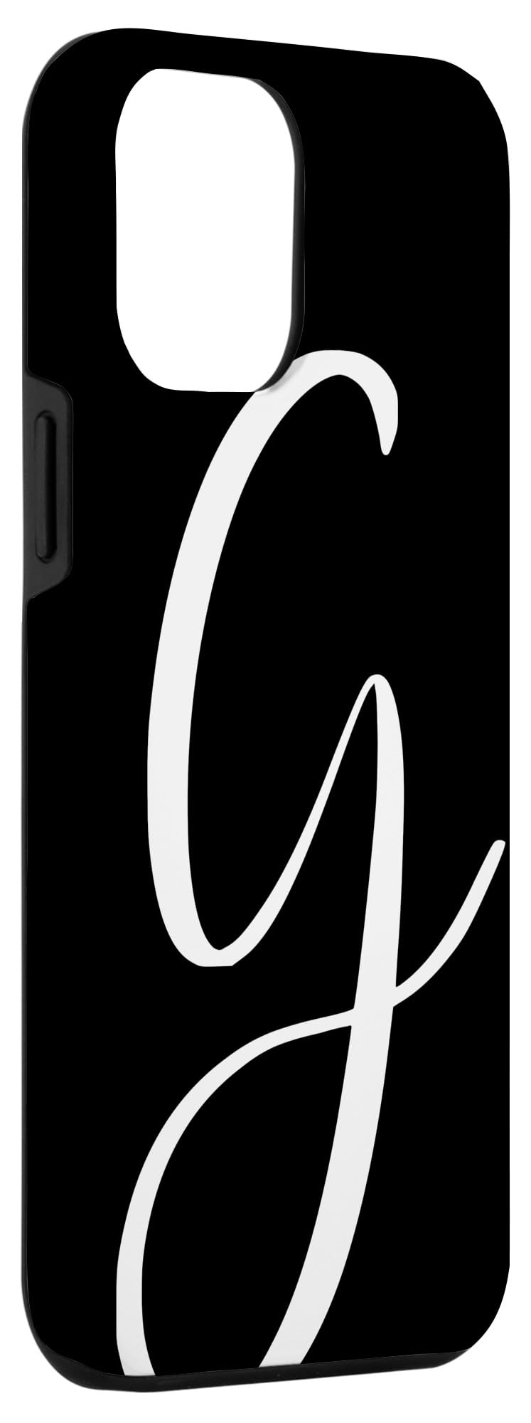 iPhone 12 Pro Max Monogram G Letter Initial Phone Case - Black & White Personalized Cover | Perfect Gift for Graduation, Birthday & Anniversary