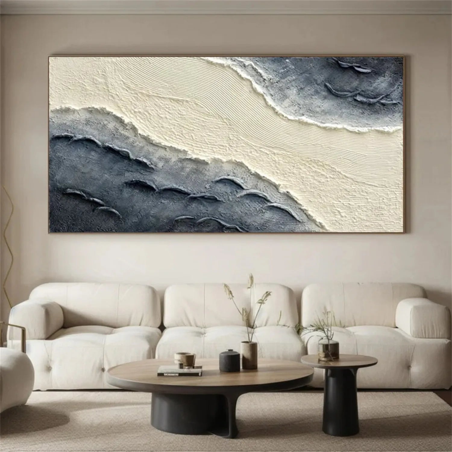 Ocean And Sky Painting #OS 191 - Handmade Canvas Wall Art for Home & Office Decor - Perfect for Living Room, Bedroom or Gift
