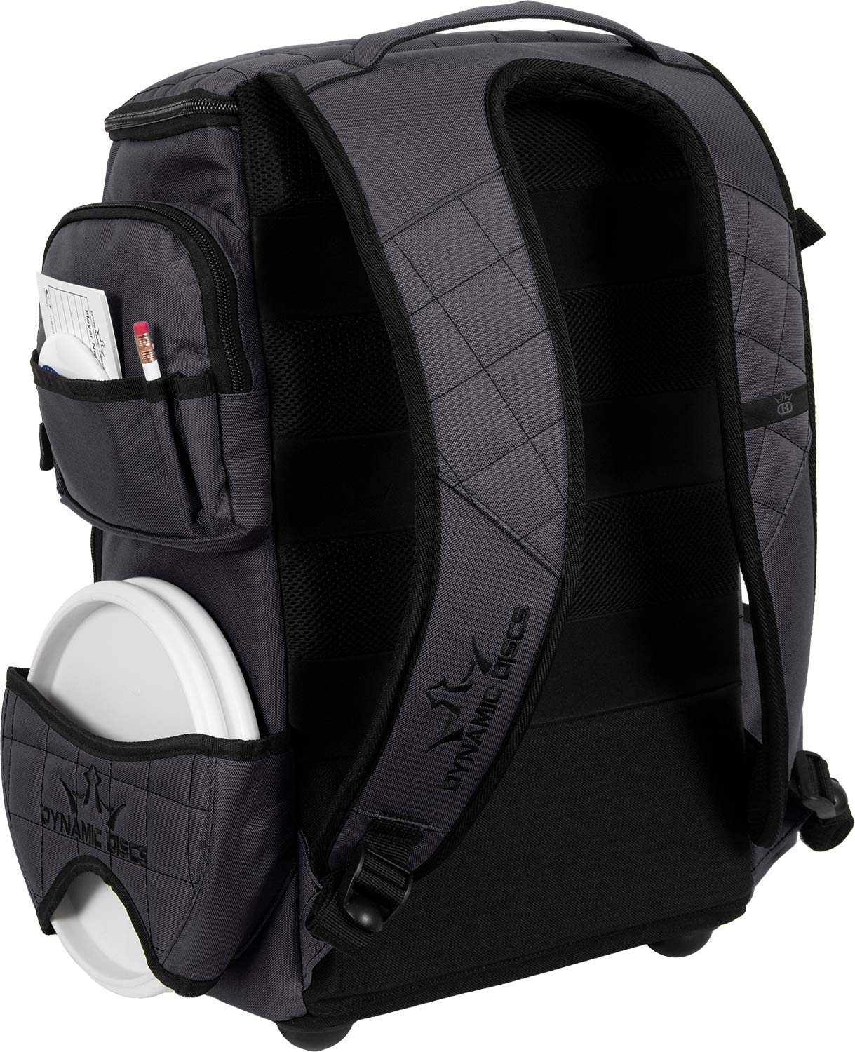DD DYNAMIC DISCS Ranger Disc Golf Backpack - 18+ Disc Capacity with Large Main Compartment & On-Deck Putter Pouch (Holds 2 Putters) - Heather Charcoal - Perfect for Tournament Play & Outdoor Disc Golf Adventures