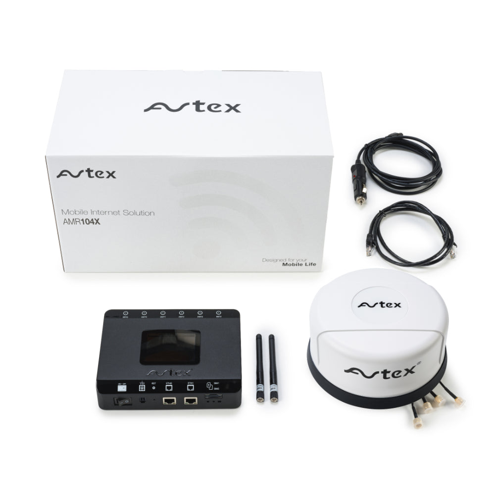 Avtex AMR104x 4G LTE Dual SIM WiFi Mobile Hotspot Router - Portable Wireless Internet Device for Travel, Remote Work & Home Use - White