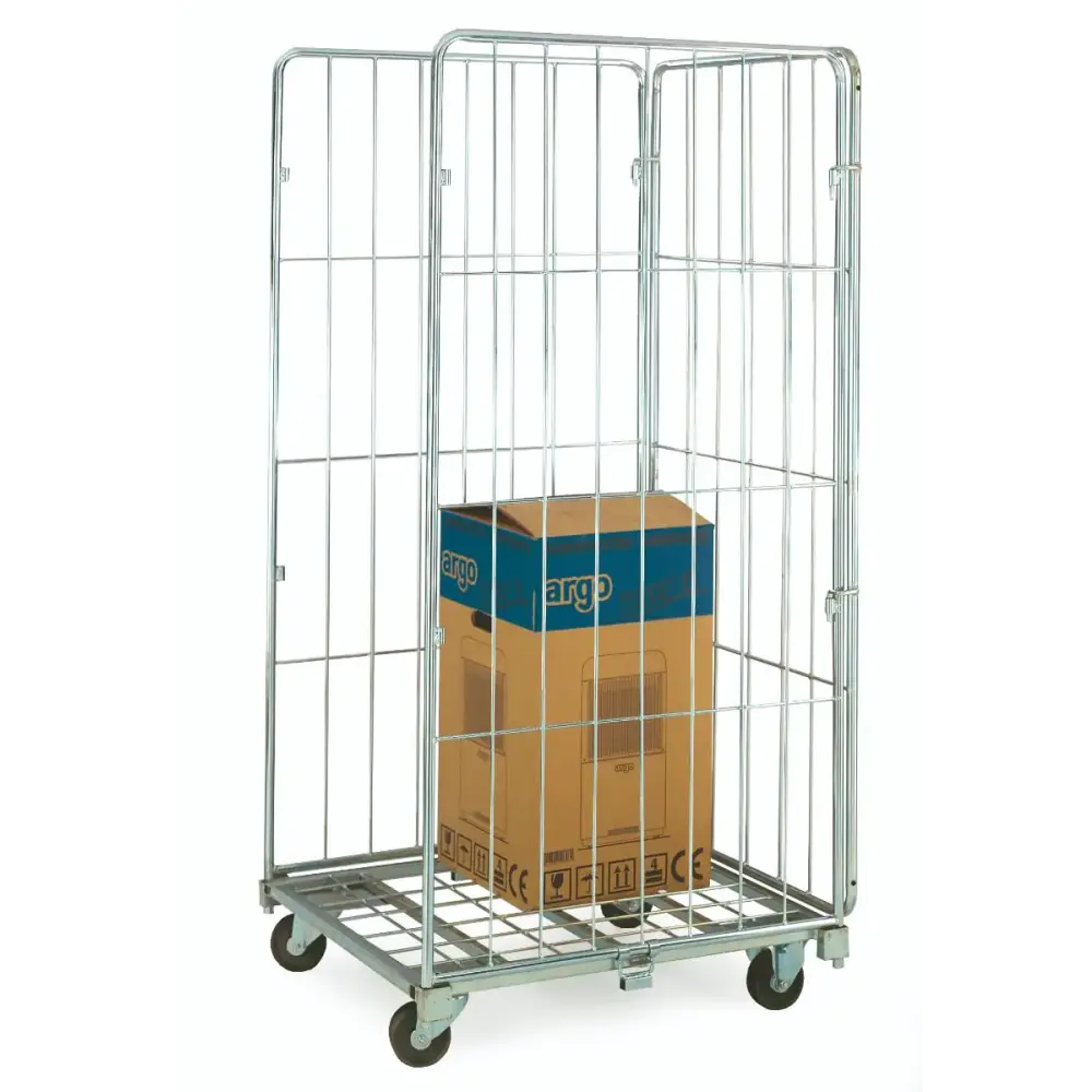 Foldable Roll Containers for Storage & Transport - Heavy Duty Utility Carts for Warehouse, Retail & Logistics Use