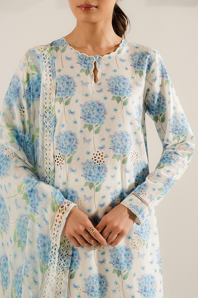 AQUATIC MAZE 2PC SET (TOP & SCARF) - Elegant Indian Ethnic Wear for Festivals, Weddings & Special Occasions